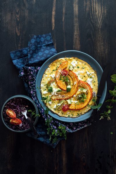 Omelette fine et légumes