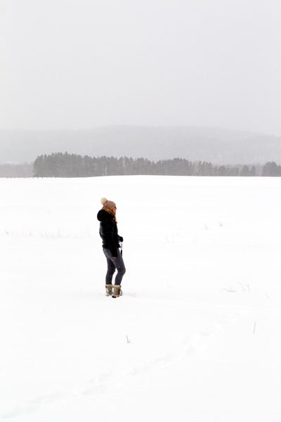Au milieu de la neige