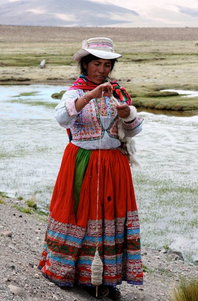 Woman Weaving, Peru