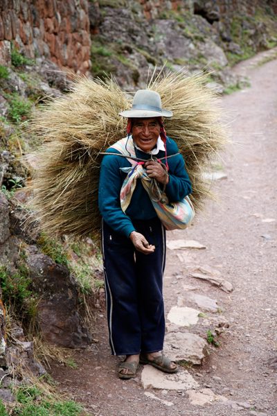 Old May and Stack of Hay, Peru